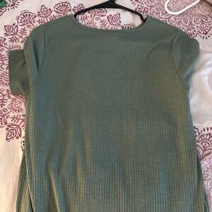 Old Navy Women's Short Sleeve Ribbed Tee - Sage Green